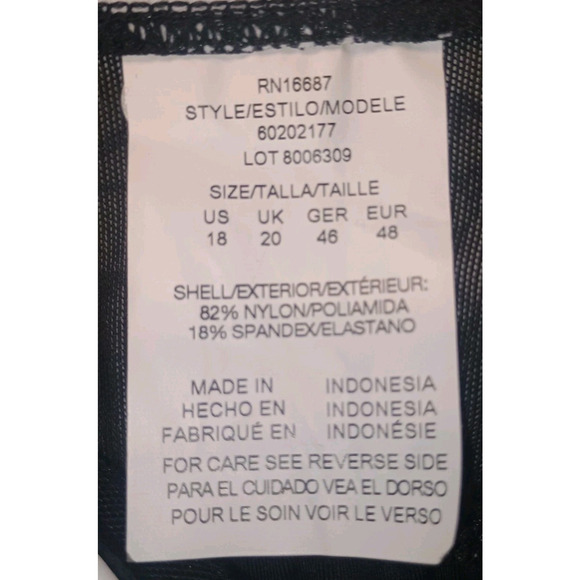 Swim Solutions Floral Print Flyaway Swim Dress size 18 Black/White NWT - Picture 10 of 12